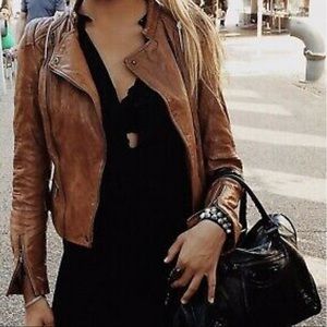 Zara Trafaluc Genuine Leather Jacket